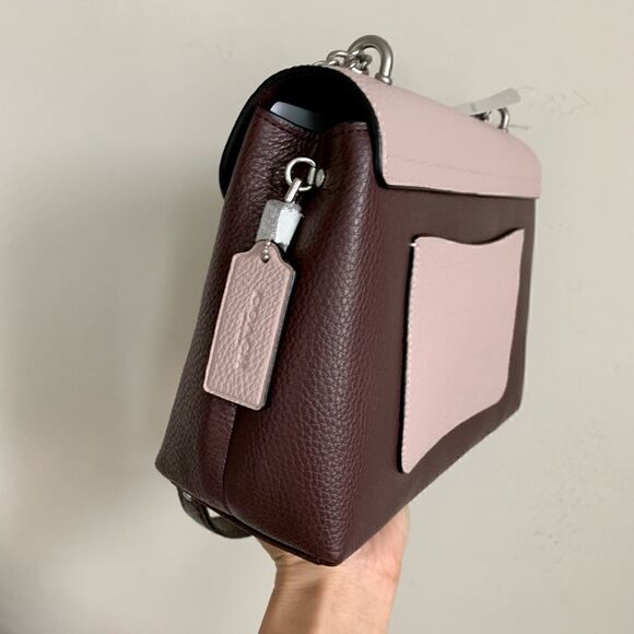 New Coach Leather Shoulder & Crossbody Bag In Colorblock - Picture 5 of 16